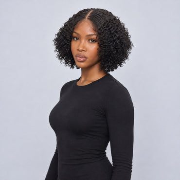 Susy Curly twist - 6” 5x5 Glueless Closure HD Natural Black