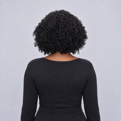 Susy Curly twist - 6” 5x5 Glueless Closure HD Natural Black