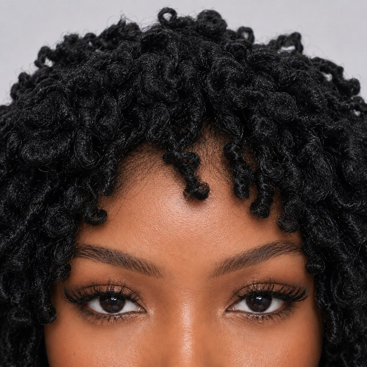 Debby Kinky twist - 8" 5x5 Glueless Closure HD Natural Black