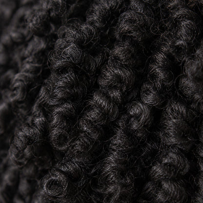 Debby Kinky twist - 8" 5x5 Glueless Closure HD Natural Black