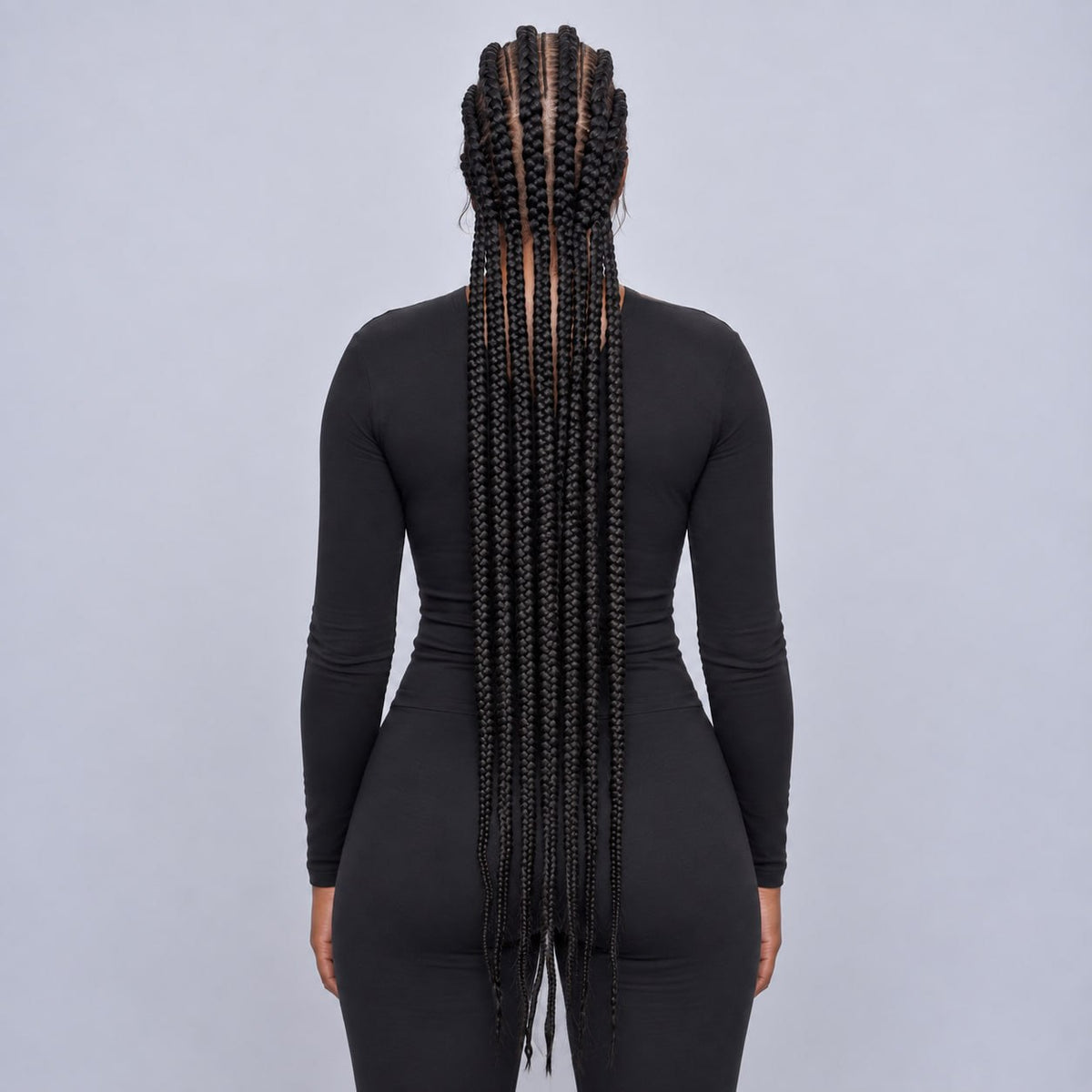 Brianna Cornrow braids - 40” HD Full Lace Natural Black