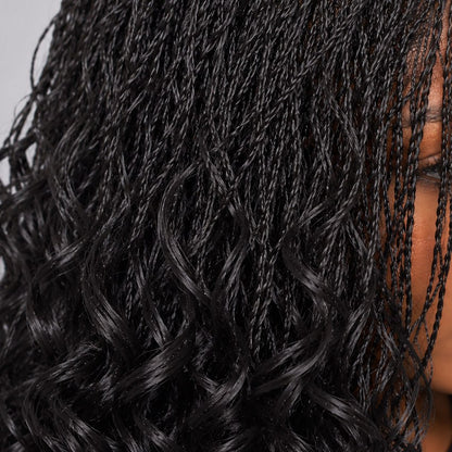 Sierra Mini Twist French Curls - 16" HD 13x4 Lace Frontal Natural Color