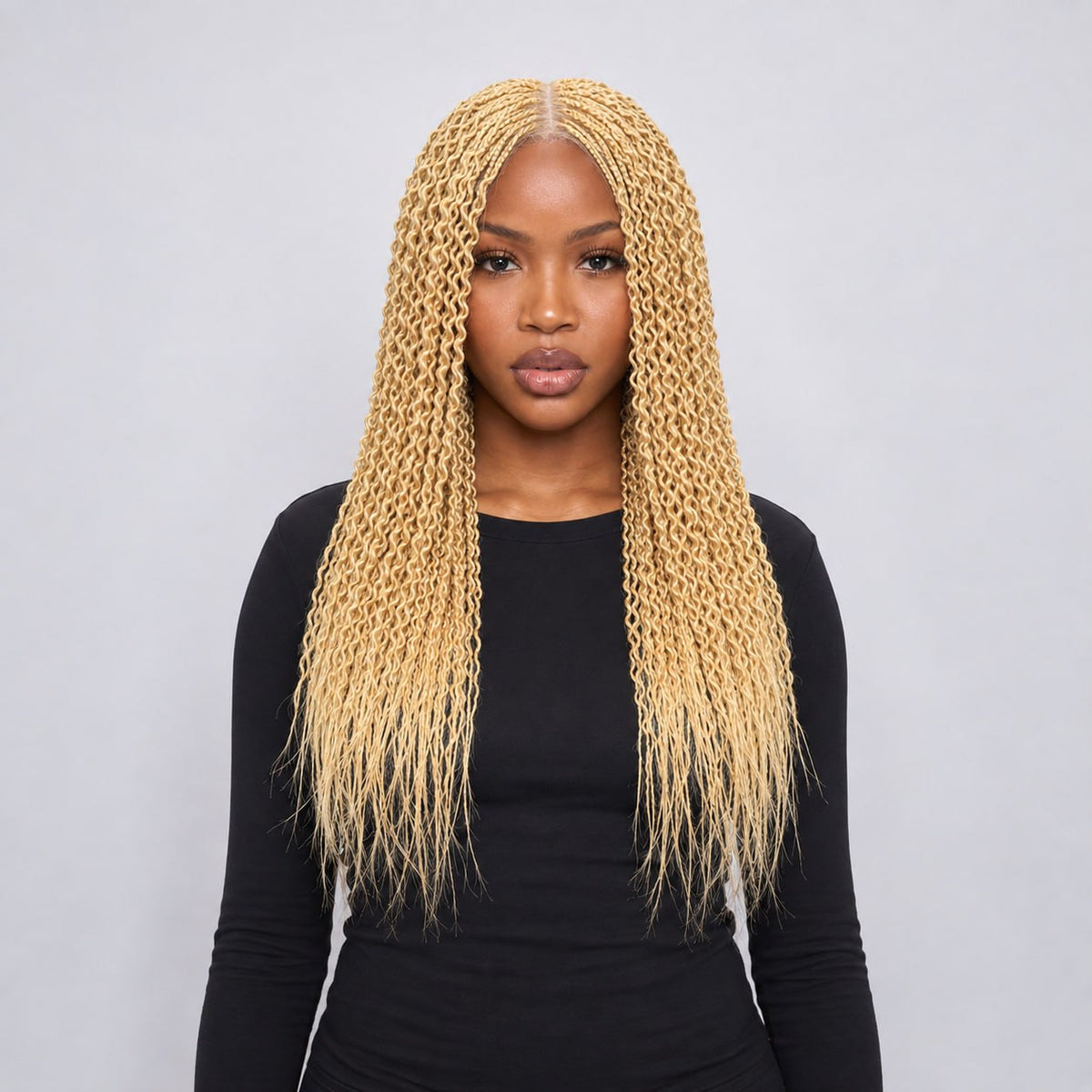 Sydney Spiral Twists - 18" 4x4 Lace Closure Blonde