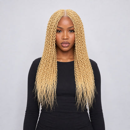 Sydney Spiral Twists - 18" 4x4 Lace Closure Blonde