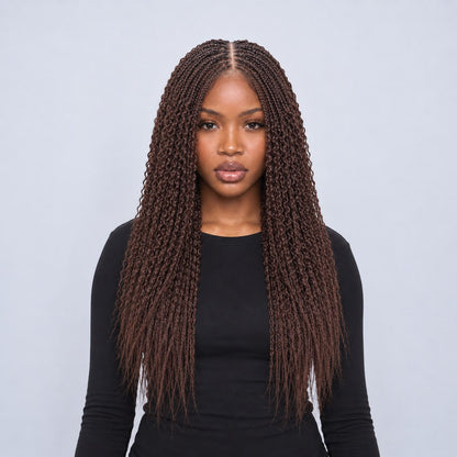 Sydney Spiral Twists - 20" 13x4 Lace Frontal Color 33 Brown