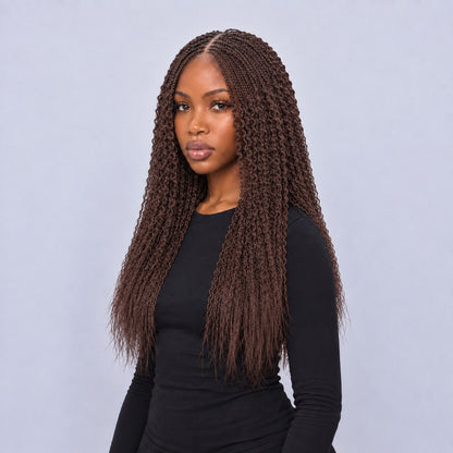 Sydney Spiral Twists - 20" 13x4 Lace Frontal Color 33 Brown