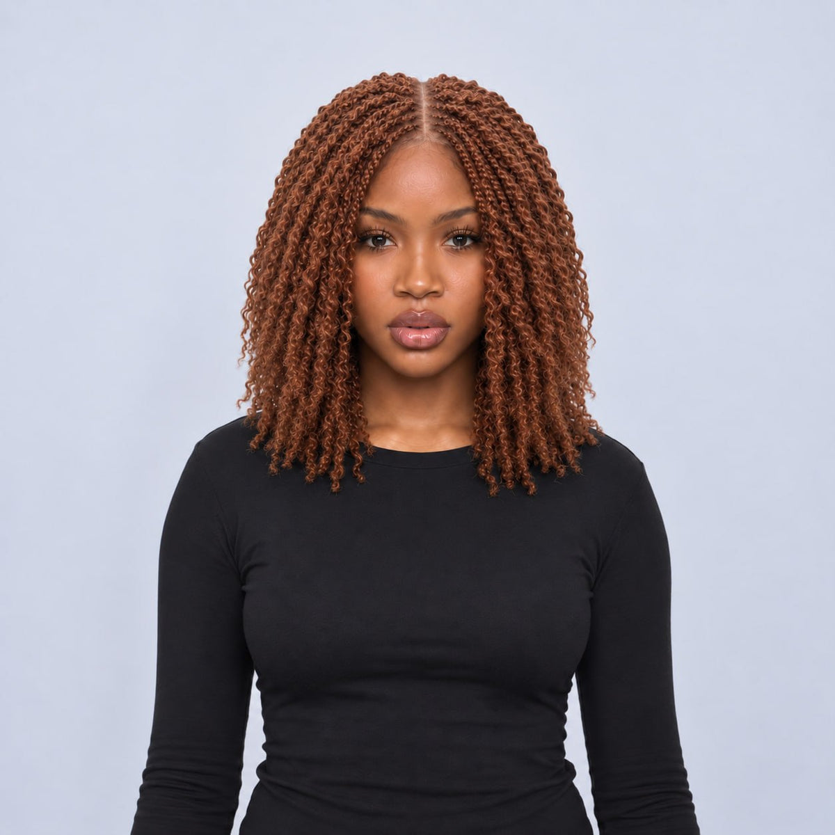Nelly Kinky Twists - 12" HD 5x5 Lace Closure Brown