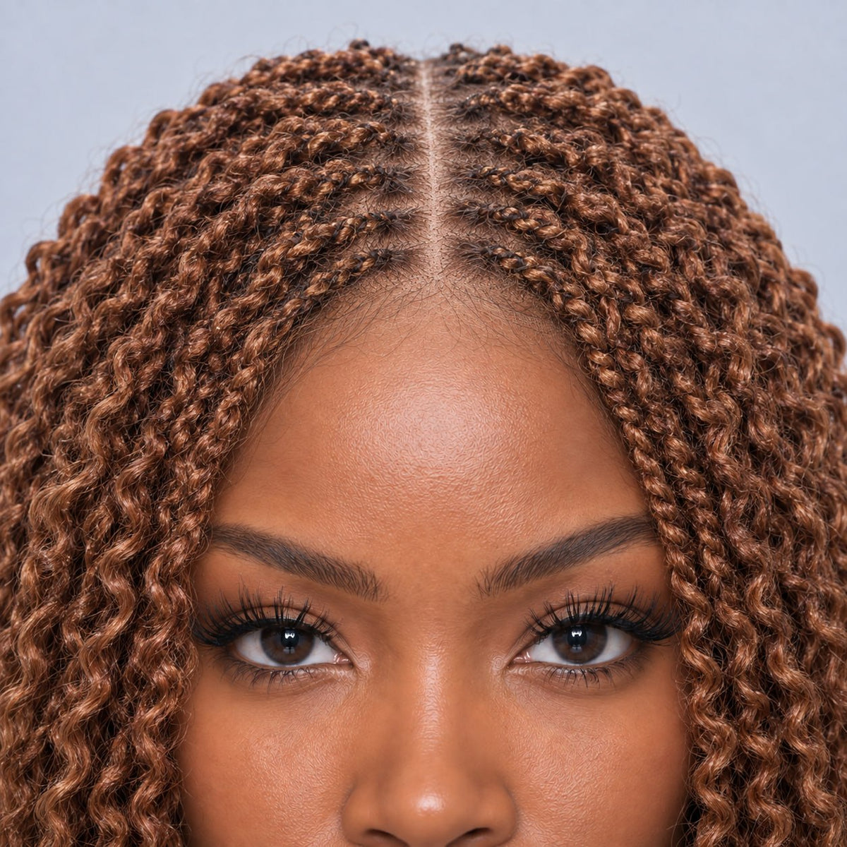 Nelly Kinky Twists - 12" HD 5x5 Lace Closure Brown