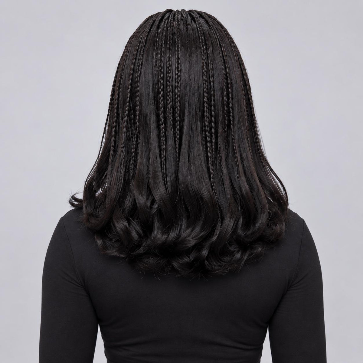 Zara - Center Part Cornrow Tyla 16" HD 5x5 Lace Closure Natural Black