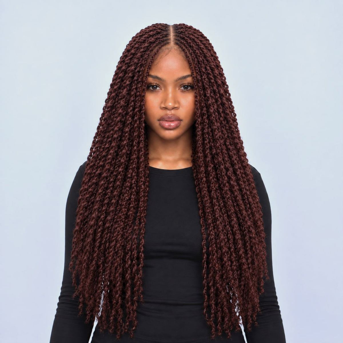 Nelly Kinky Twist - 24" 4x4 Lace Closure Color 33 Brown