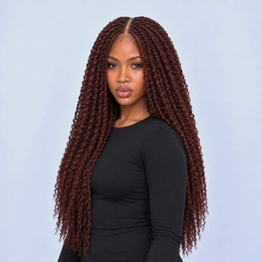 Nelly Kinky Twist - 24" 4x4 Lace Closure Color 33 Brown