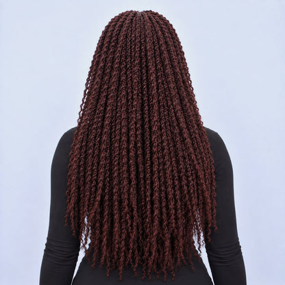 Nelly Kinky Twist - 24" 4x4 Lace Closure Color 33 Brown