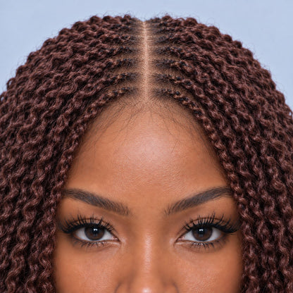Nelly Kinky Twist - 24" 4x4 Lace Closure Color 33 Brown