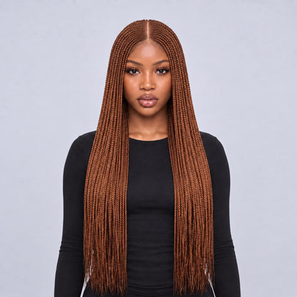 Tiana - Center Part Cornrow 28" HD 13x4 Frontal Color 350