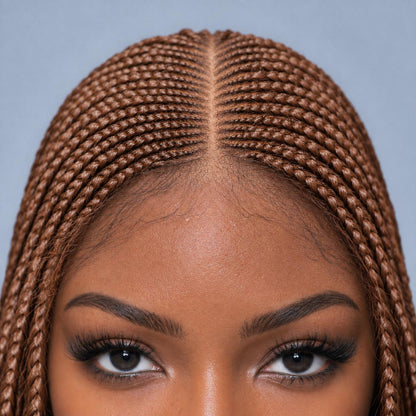 Tiana - Center Part Cornrow 28" HD 13x4 Frontal Color 350