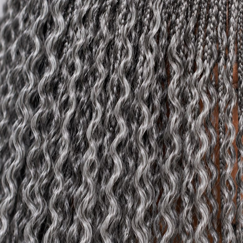 Sydney spiral twist - 30” 4x4 Closure Grey Color