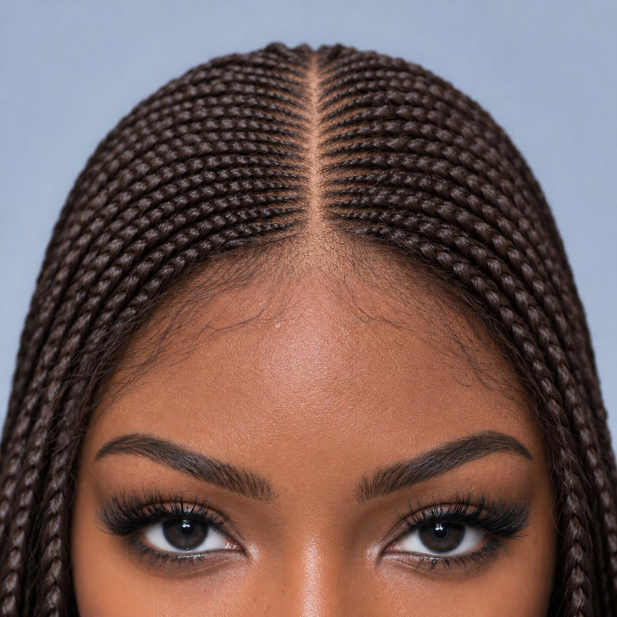 Tiana - Center Part Cornrow 28" HD 13x4 Frontal Color 33 Brown