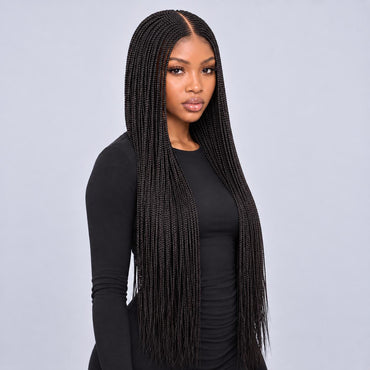 Tiana Center Part Cornrows - 32" 13x4 Lace Frontal Natural Color