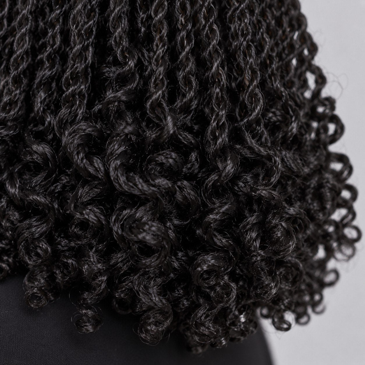 Jasmin Senegalese twist (curly ends) - 14” 5x5 Glueless Closure HD Natural Black