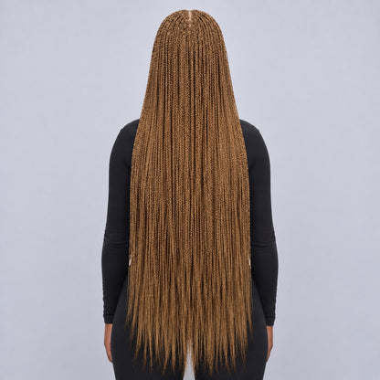 Megan Senegalese Knotless Twist Wig - 40” HD 5x5 HD Closure Glueless Color 30 Brown