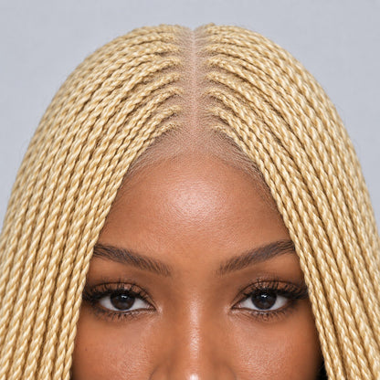 Megan Senegalese Twist Wig - 45” 4x4 HD Closure Glueless Blonde
