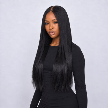 Ally Micro nano twist - 24” 5x5 Glueless Closure HD Natural Black