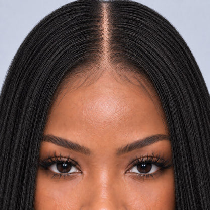 Ally Micro nano twist - 24” 5x5 Glueless Closure HD Natural Black