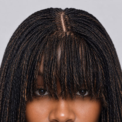 KELLY - Fringe Micro Twist 30" HD 4x4 Lace Color 1B/27