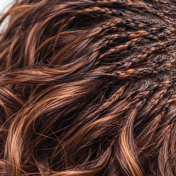 Missy - French Curls Knotless Braids - 12" HD 5x5 Lace Closure color 30 Brown