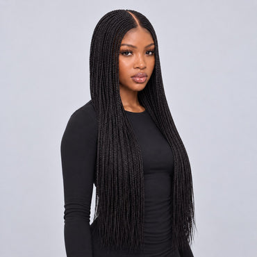 TIANA - Center Part Cornrow 24" HD 5x5 Frontal Color Black