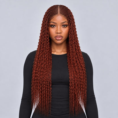 Stella Spiral twist - 24” 5x5 Glueless Closure HD Color 350
