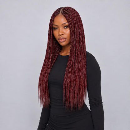 Lena - Box Braids 22" HD 5x5 Frontal Color 350