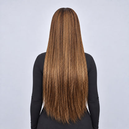 Ally micro nano twist - 30” HD 5x5 Glueless Closure Color 30/27 Mixed